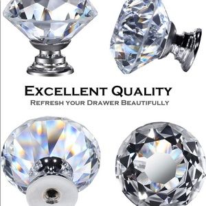 Crystal Knobs set of 6